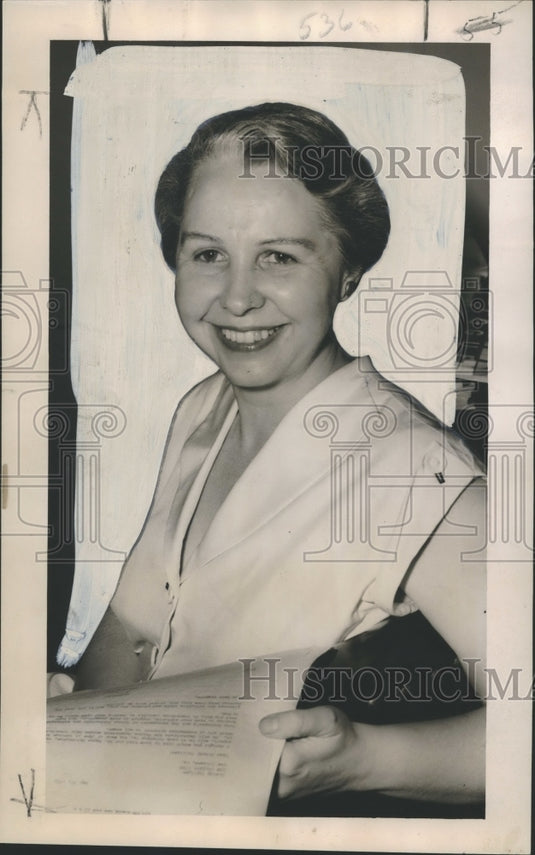 1951 Press Photo Mrs. John Canady, Women's Rights Advocate - nox10873