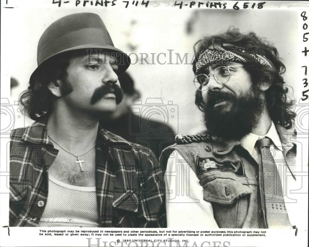 1980 Press Photo Comedian Duo Cheech and Chong - nox10891