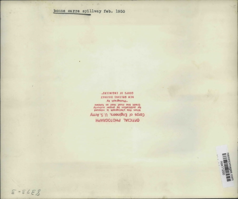 1950 Press Photo Bonne Carre Spillway - nox11250