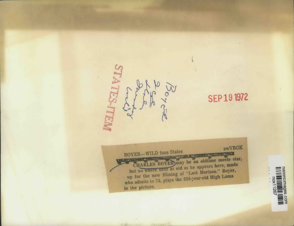 1972 Press Photo Charles Boyer as High Lama in "Lost Horizon" - nox11267