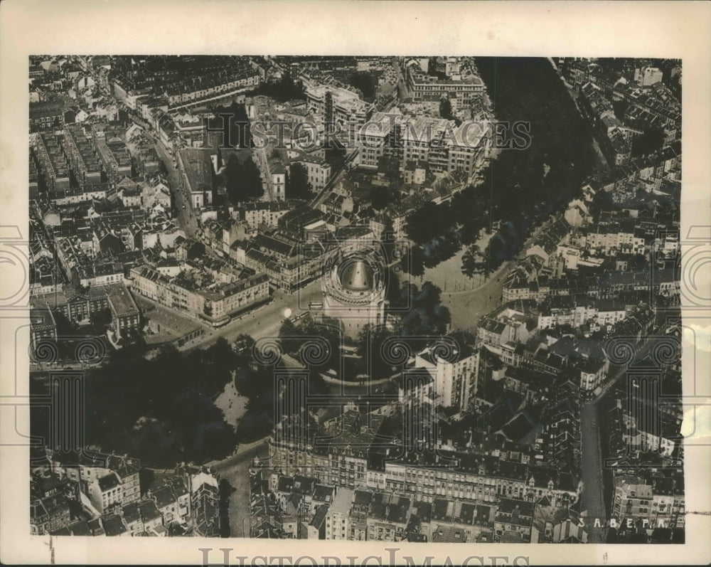 1940 Press Photo Aerial View of Brussels, Belgium, La Poret de Hal Section