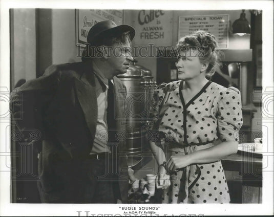 1988 Press Photo Wallace Beery and Marjorie Main in "Bugle Sounds," MGM-TV- Historic Images