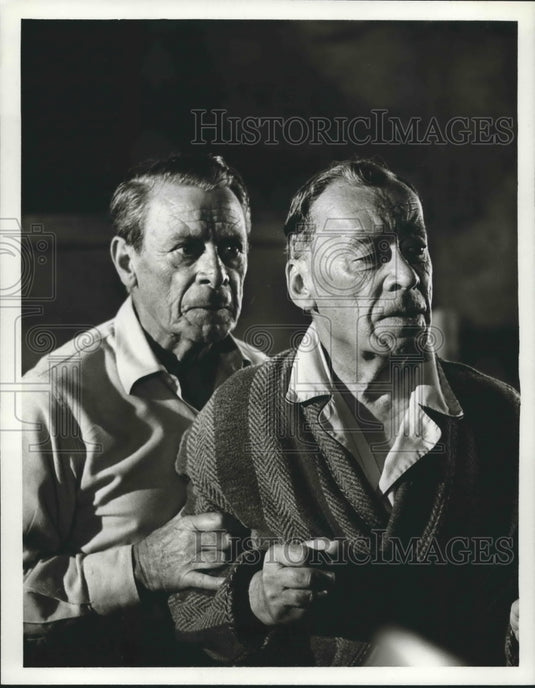 1959 Press Photo "Staccato" - Eduardo Ciannelli and Vladimir Sokoloff, Actors
