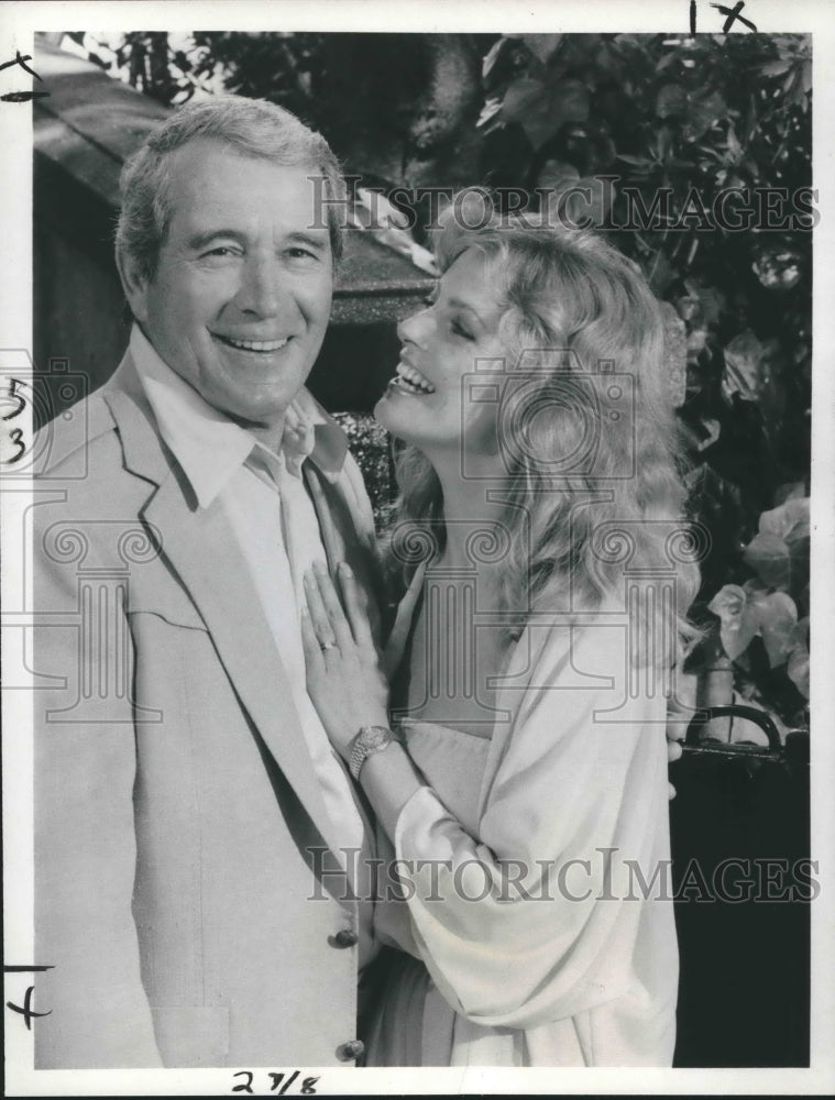 1981 Press Photo &quot;Perry Como: Spring in San Francisco&quot; - Como and Cheryl Ladd- Historic Images