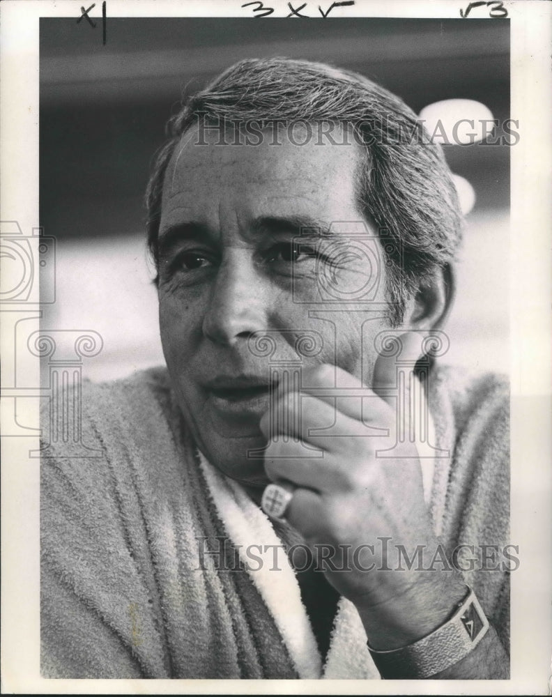 1971 Press Photo Perry Como, Singer Discovered in Warren, Ohio Casino