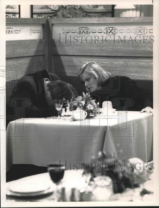 1990 Press Photo Actor Stephen Collins & Actor Jane Curtin in Working It Out