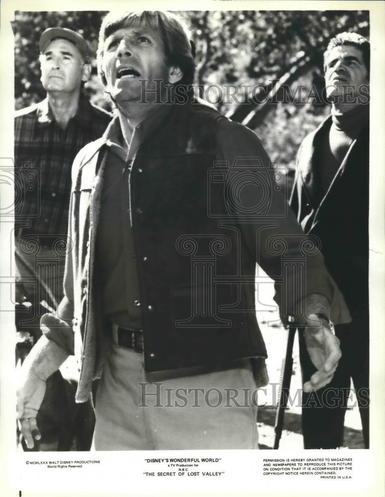 1980 Press Photo Actor Gary Collins in a Scene From The Secret of Lost Valley