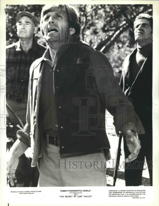 1980 Press Photo Actor Gary Collins in a Scene From The Secret of Lost Valley