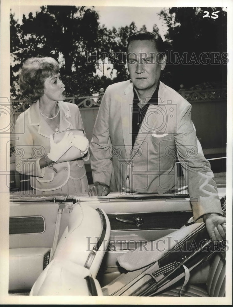 1962 Press Photo Eileen Heckart, Wendell Corey, on "Till Death Do Us Part"