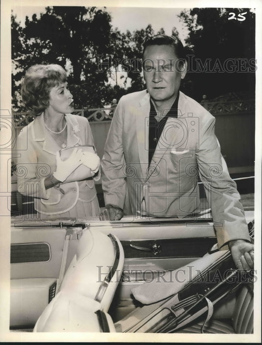 1962 Press Photo Eileen Heckart, Wendell Corey, on "Till Death Do Us Part"