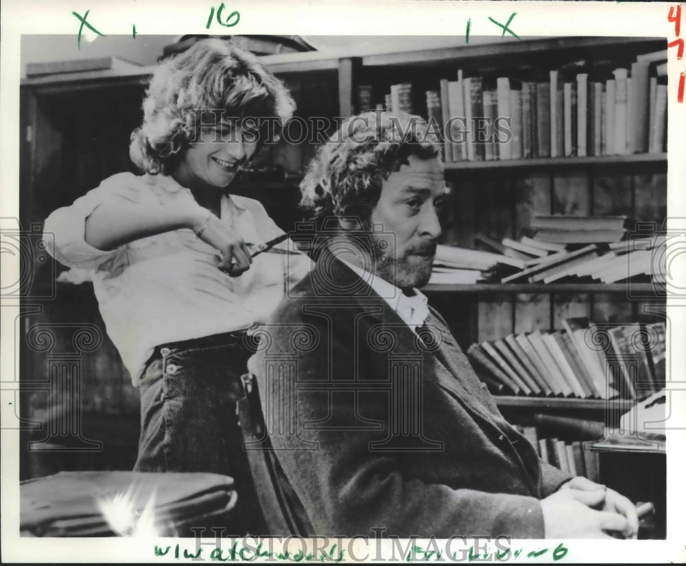1988 Press Photo "Educating Rita" - Michael Caine and Julie Walters in CBS Movie