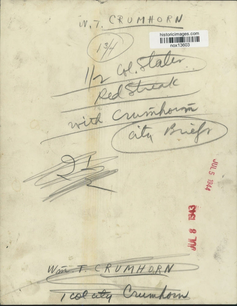 1943 Press Photo William T. Crumhorn - nox13603