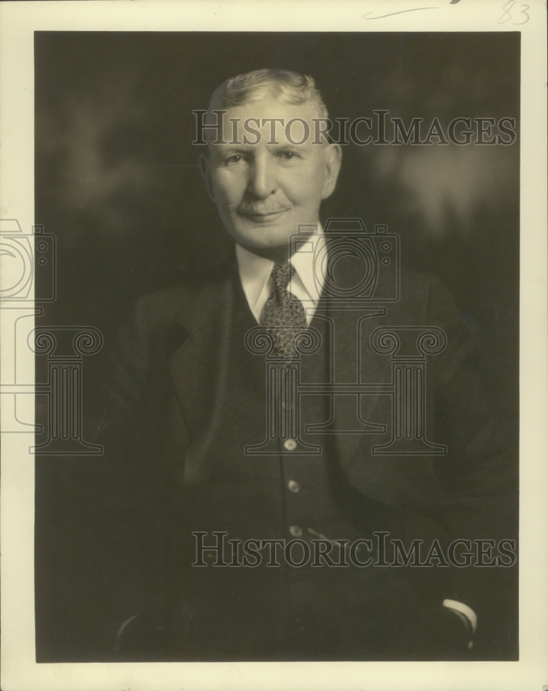1938 Press Photo Daniel D. Curran, National Bank of Commerce Vice President