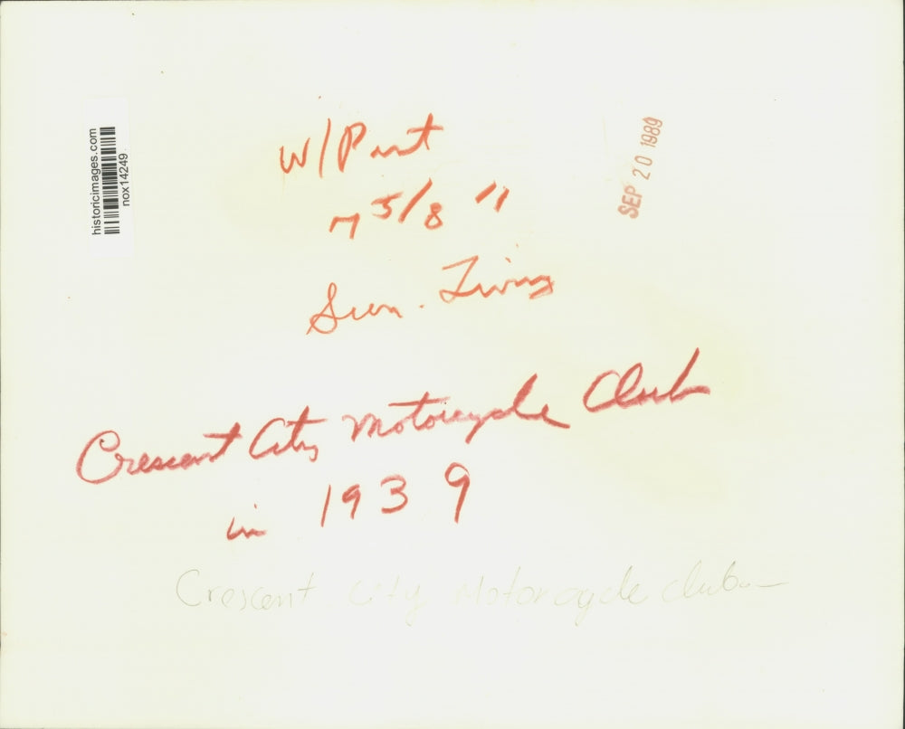 1939 Press Photo Crescent City Motorcycle Club - nox14249