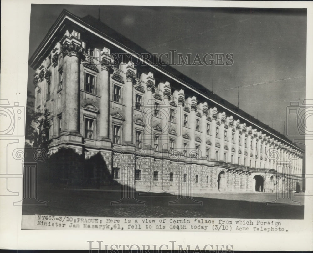 1948 Press Photo Cernin Palace in Prague, Czechoslovakia - nox14304
