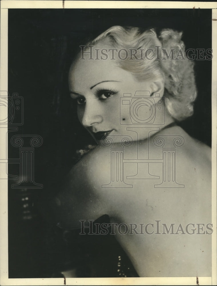 1937 Press Photo Radio Singer Edith Dahl - nox14564