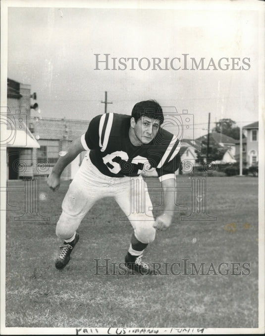 1967 Press Photo Tarps' Football Player Phil Cusimano, of Fortier, Louisiana- Historic Images
