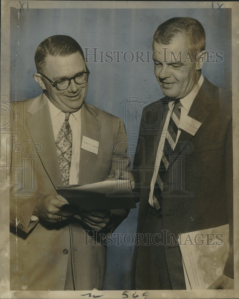 1956 Press Photo Doctor Joseph C. Dawson of Mandeville Psychological Association