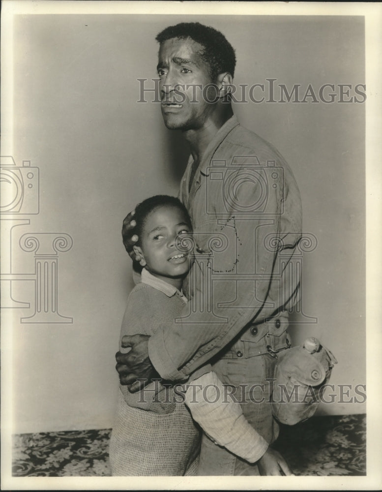 1959 Press Photo Sammy Davis, Junior and Stevie Perry in Auf Widersehen on CBS