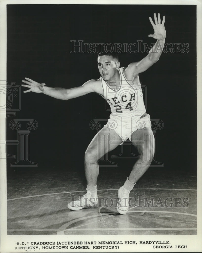 Press Photo Georgia Tech Basketball Player R.D. Craddock of Kentucky