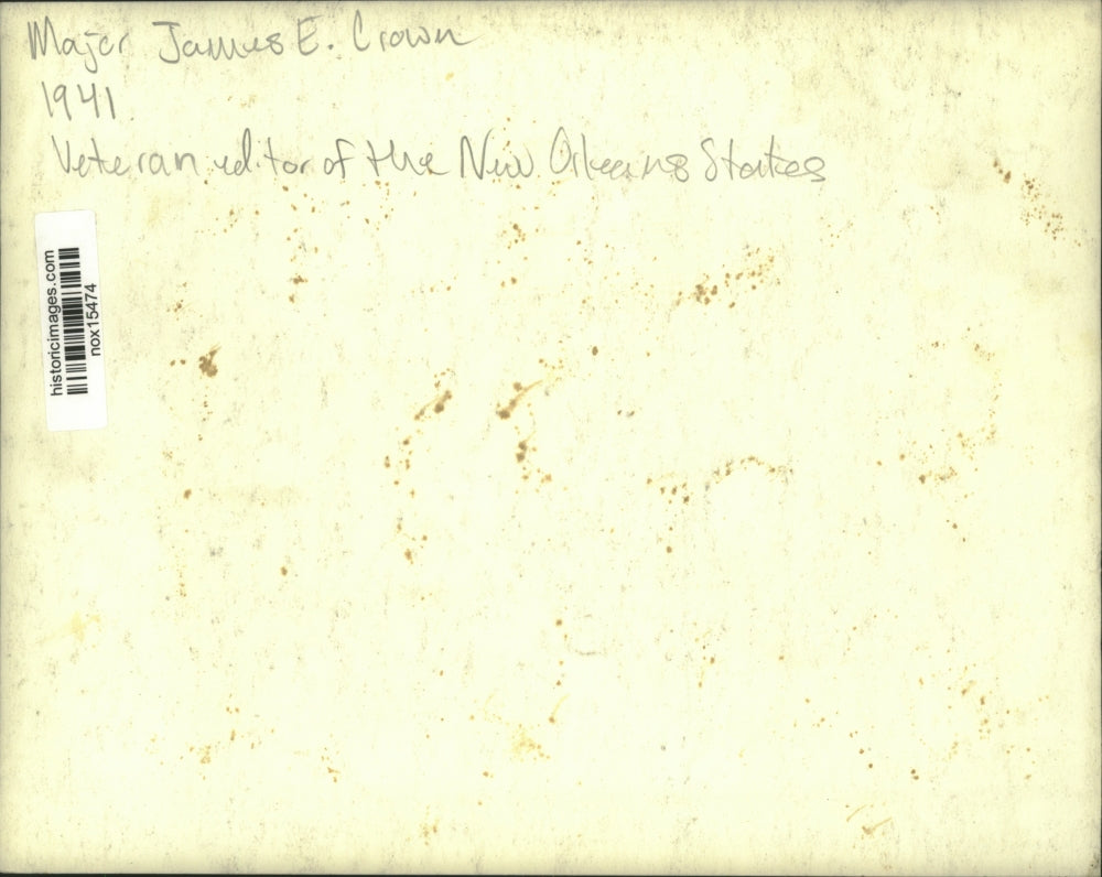 1941 Press Photo Major James E. Crown, Veteran Editor of the New Orleans States