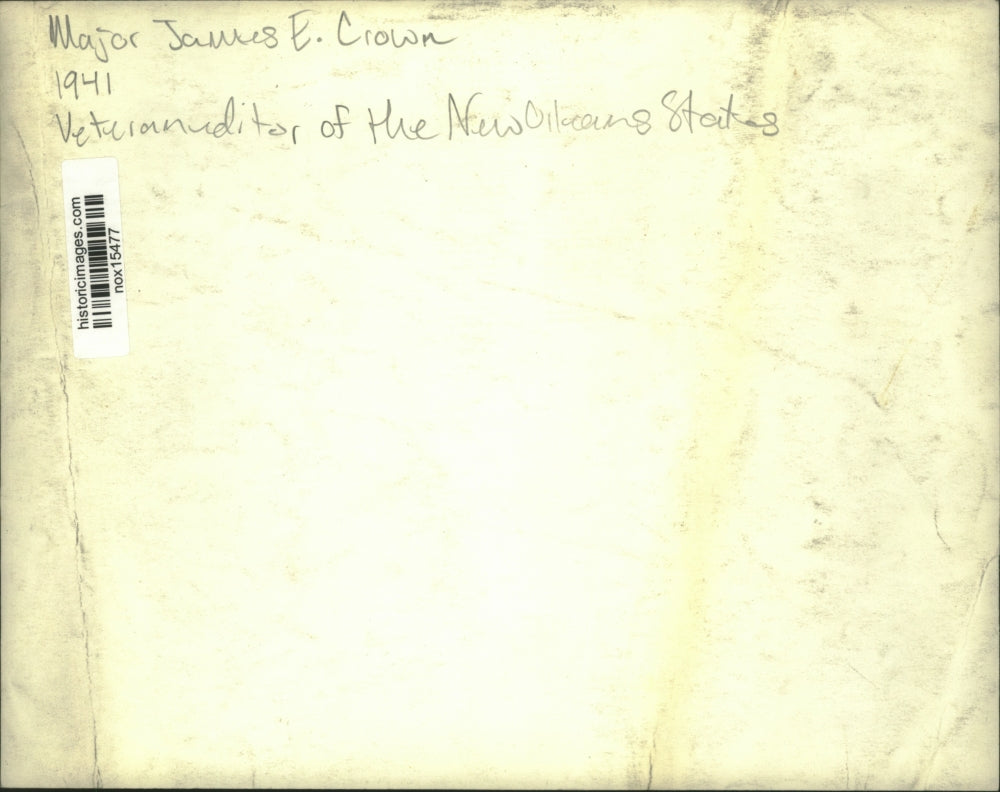 1941 Press Photo Major James E. Crown, Veteran Editor of the New Orleans States