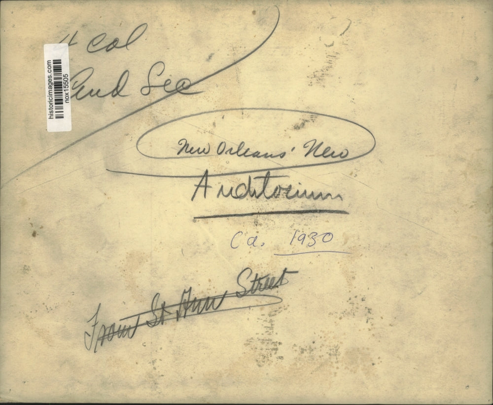 1930 Press Photo New Orleans new Municipal Auditorium - nox15505