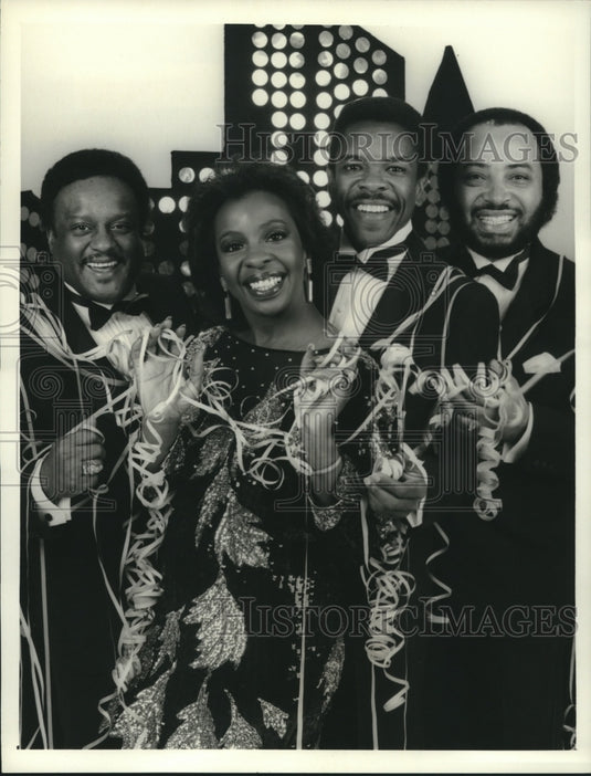 Press Photo Gladys Knight & The Pips for "Happy New Year, America" CBS TV