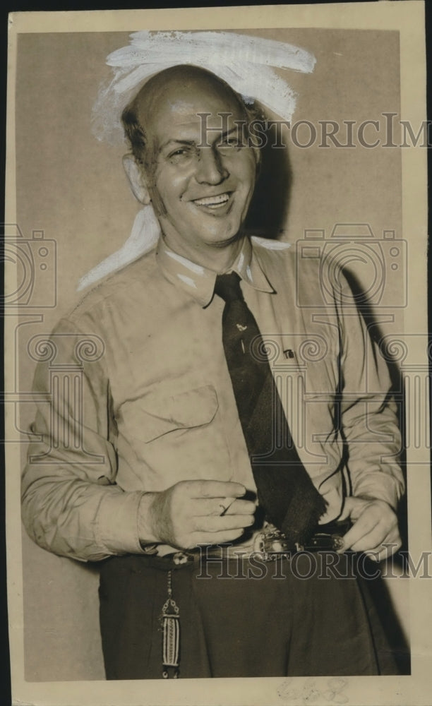 1945 Press Photo Jeff Davis, King of the Hoboes, in New Orleans - nox16177