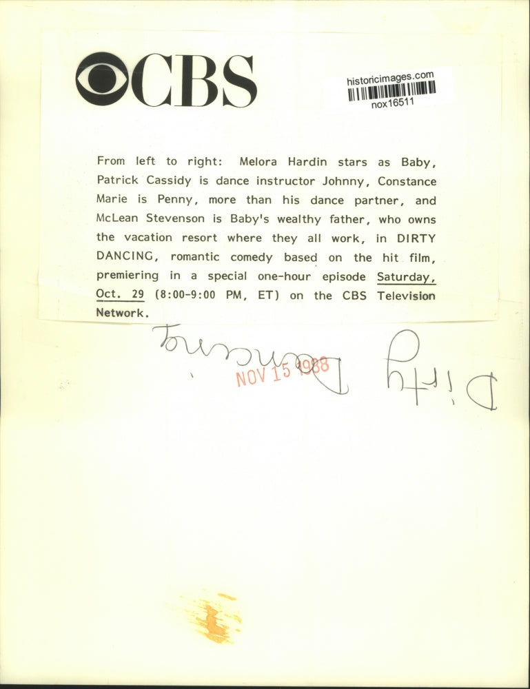 1988 Press Photo Melora Hardin and co-stars, "Dirty Dancing" television show