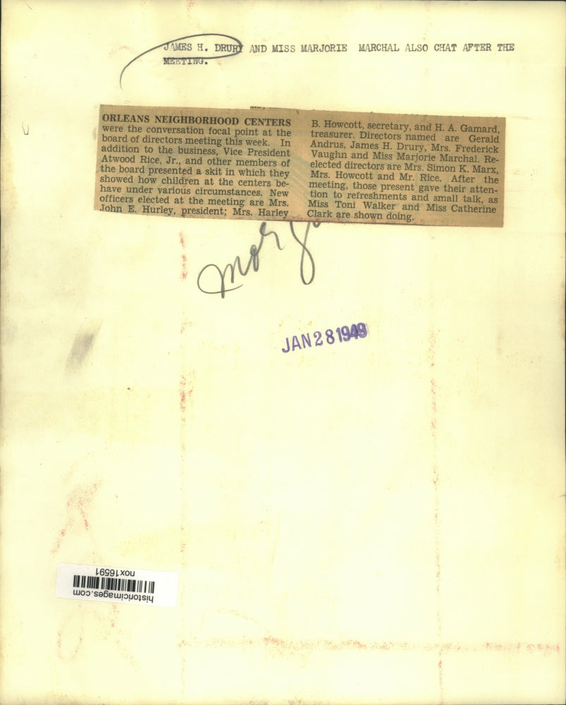 1949 Press Photo James H. Drury at New Orleans Neighborhood Centers Meeting