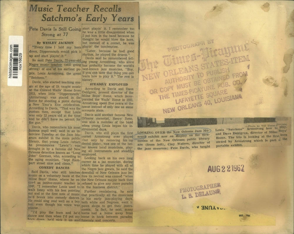 1962 Press Photo Clay Watson, Pete Davis & Dave Dahlgren at Jazz Museum exhibit.