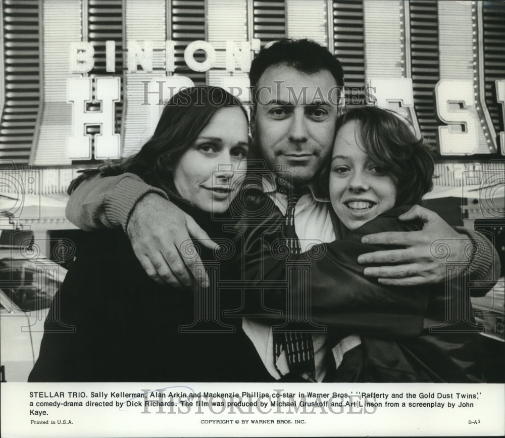 1975 Press Photo Alan Arkin and co-stars, "Rafferty and the Gold Dust Twins"