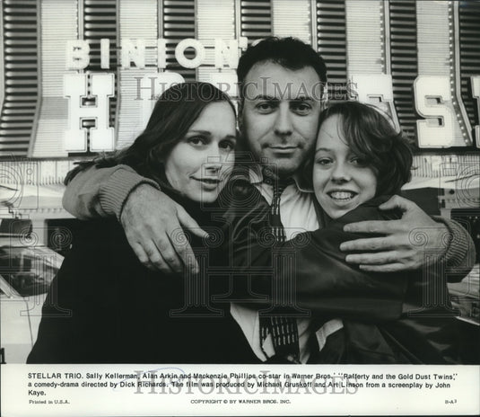 1975 Press Photo Alan Arkin and co-stars, "Rafferty and the Gold Dust Twins"