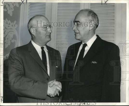 1957 Press Photo Lawrence M. Curtis, and Alvin M. Constans, NCFA Officers