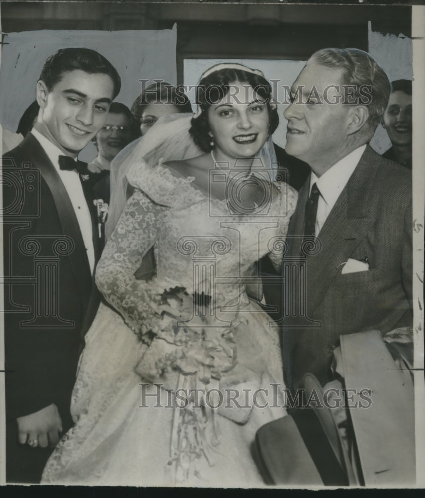 1953 Press Photo Nelson Eddy at Wedding of Tony Despirito & Doris D'Christofore
