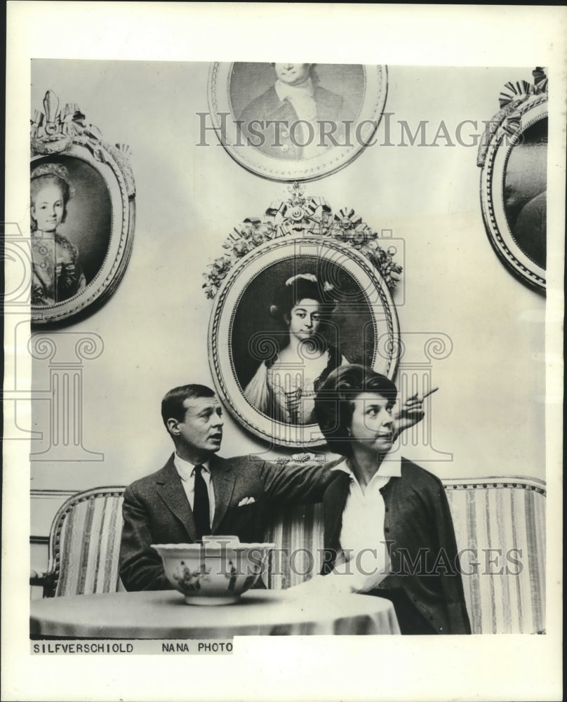 1964 Press Photo Royalty - King Gustav Adolf of Sweden with Princess Desiree