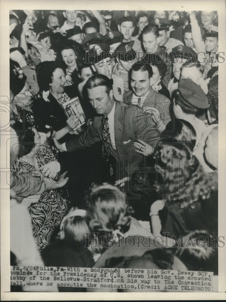 Load image into Gallery viewer, 1948 Press Photo Governor Thomas E. Dewey after nominee for Presidency
