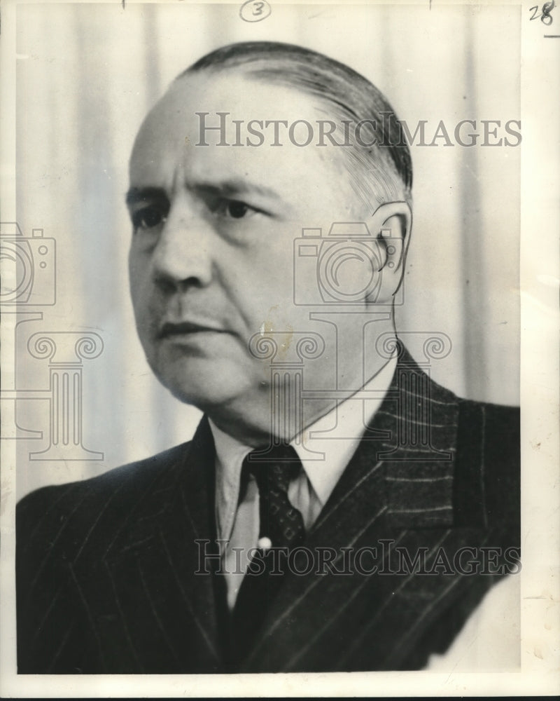 1955 Press Photo Minister Henry de Torrente, Commercial Minister, Switzerland