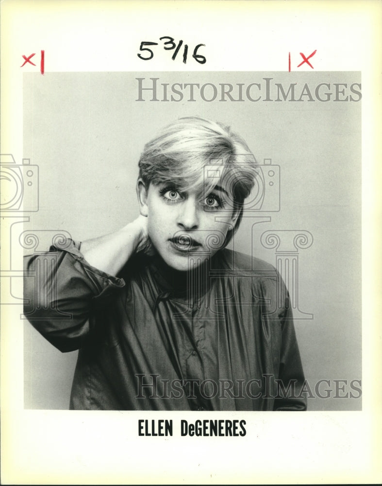 1984 Press Photo Comedian Ellen DeGeneres - nox17457- Historic Images