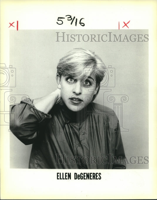 1984 Press Photo Comedian Ellen DeGeneres - nox17457- Historic Images