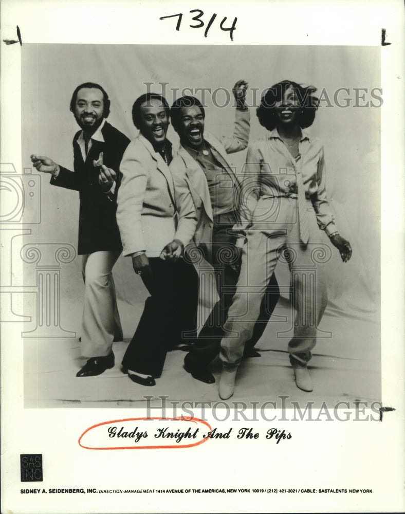 1984 Press Photo Gladys Knight and the Pips, Musical Group - nox17484