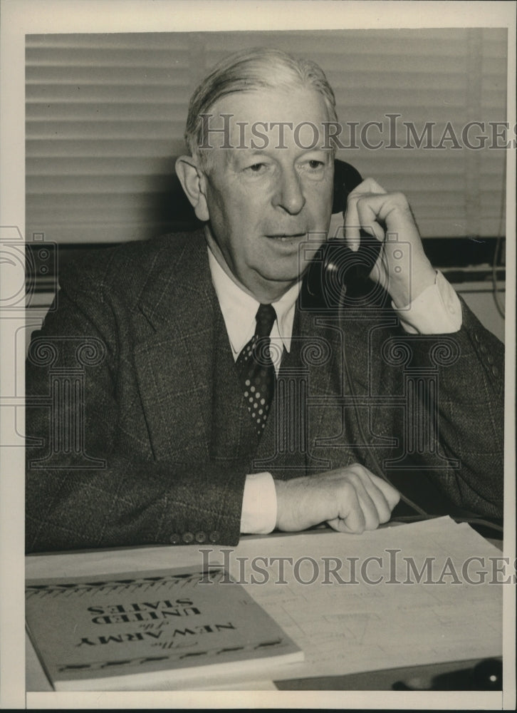1941 Press Photo Dwight F. Davis, Secretary of War, President Coolidge's Office