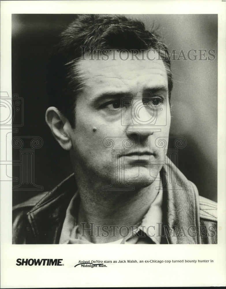 1989 Press Photo Actor Robert DeNiro stars as Jack Walsh, in Midnight Run Movie