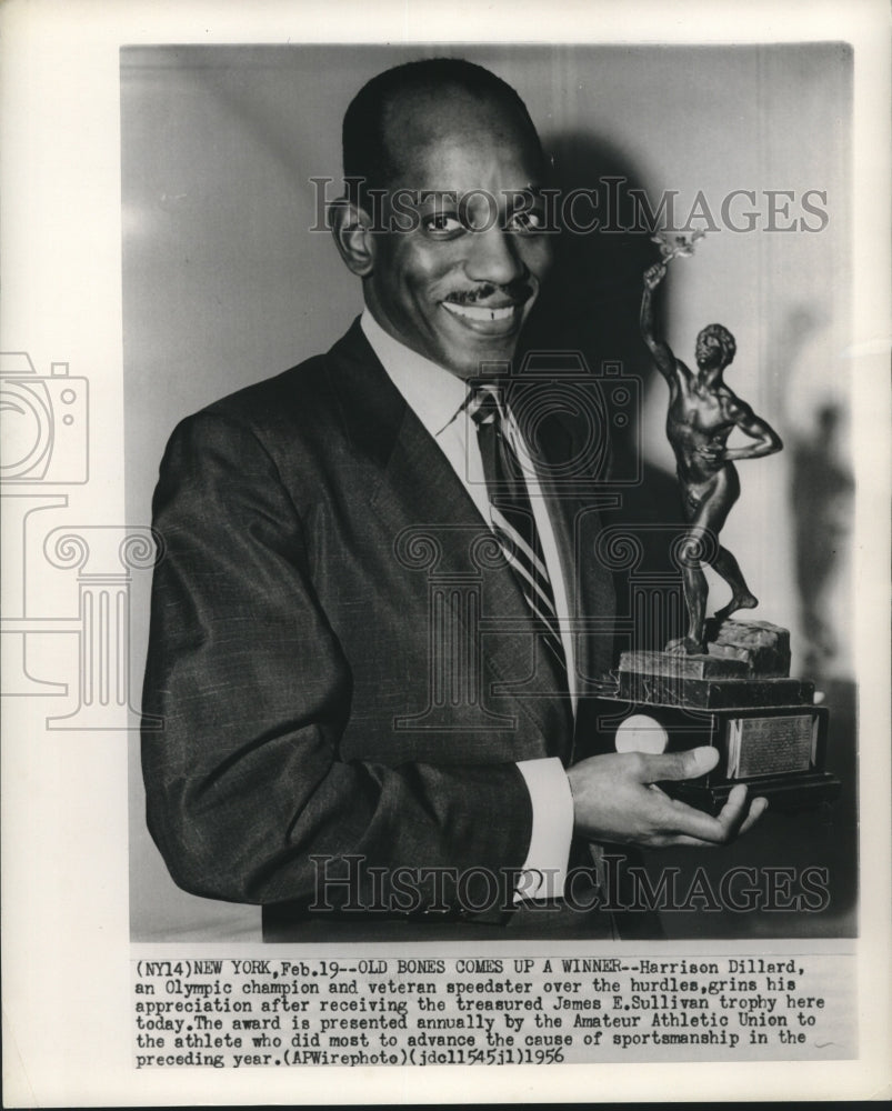 1956 Press Photo Harrison Dillard, an Olympic champion and veteran speedster- Historic Images