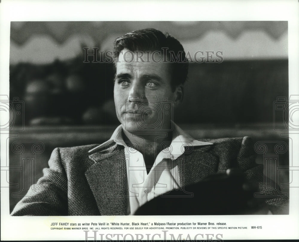 1991 Press Photo Actor Jeff Fahey in scene from "White Hunter, Black Heart"