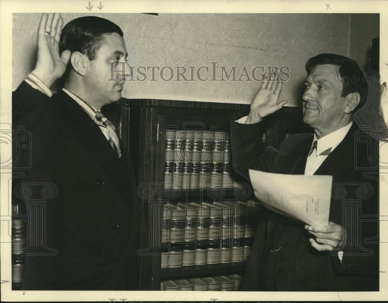 Load image into Gallery viewer, 1937 Press Photo David M. Ellison Takes Oath of Office by E. A. Conway
