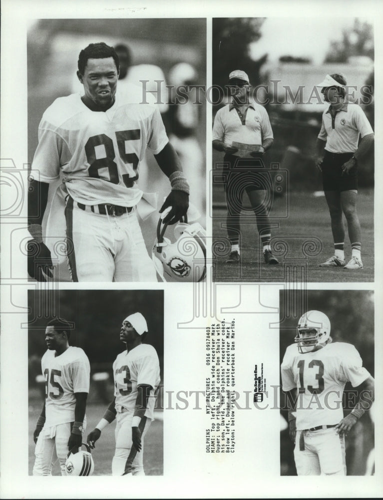 1984 Press Photo Coaches and players of the Miami Dolphins - nox18563