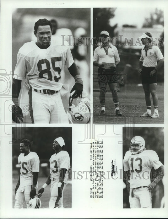 1984 Press Photo Coaches and players of the Miami Dolphins - nox18563