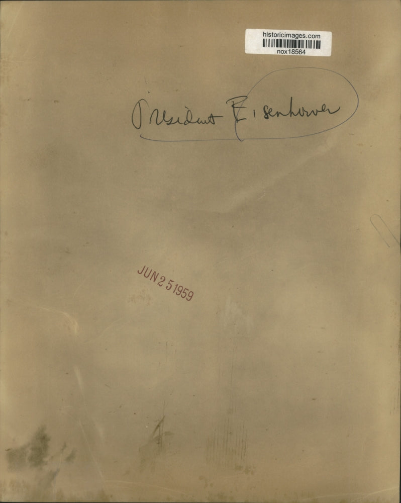 1959 Press Photo President Dwight D. Eisenhower smiling - nox18564